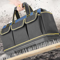 Bolsa De Herramientas Multifuncional De 23 Pulgadas Capacidad Grande Resistente Al Agua Y Al Desgaste Con Múltiples Bolsillos Para Electricistas - details 1