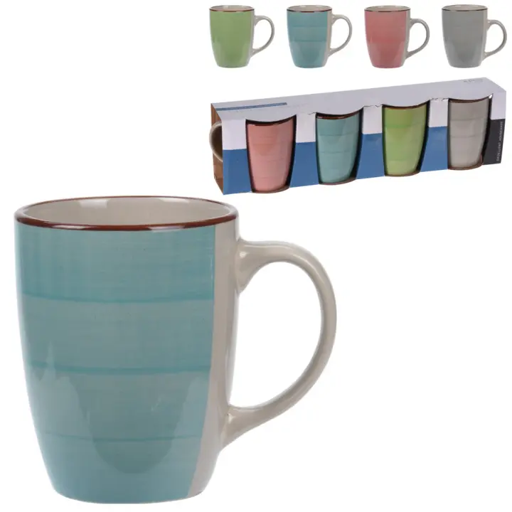 Excellent Excelente Tazas Mug Loza 24cl Colores Lote 4 - 1