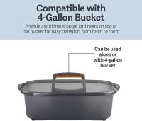 Caddy De Limpieza Con Manija Organizador De Suministros De Limpieza Portátil En Plástico Para Ducha Baño Cocina - details 4