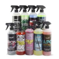 AutoFullCar - Kit Limpieza Coche Exterior Interior Detailing, Limpia Llantas, Tapicería, Renovador Plásticos Salpicaderos, Champú PH Neutro y Alcalino Rosa, Cera Carnauba, APC Listo al Uso Limpiacristales - details 0