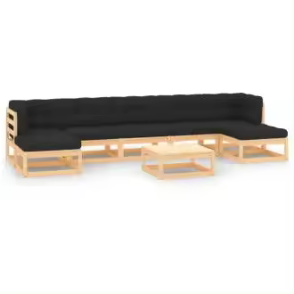 VIDAXL 3083887 conjunto de muebles para exterior de 8 piezas con cojines color antracita vida xl - 1