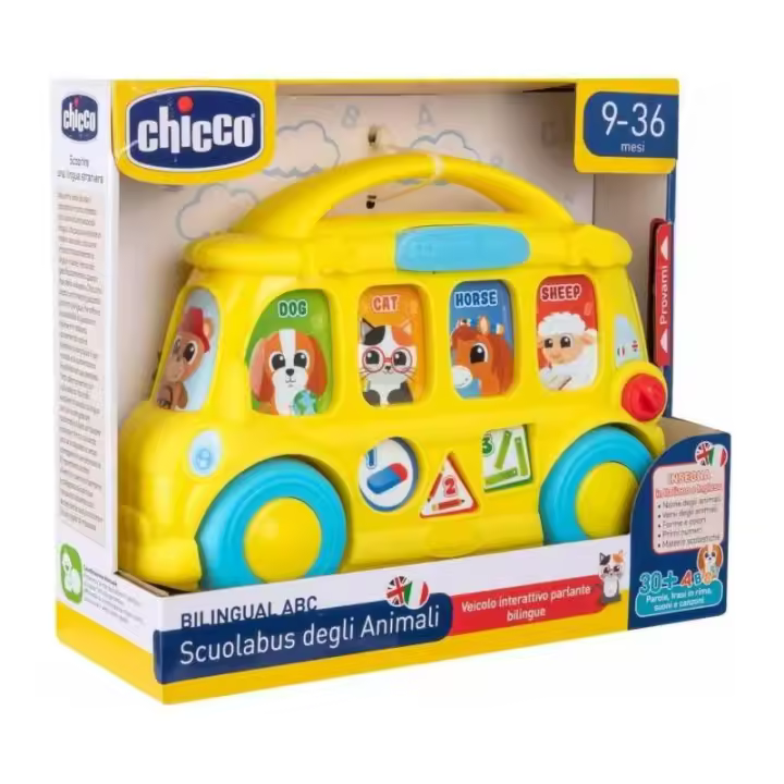 AUTOBUS ESCOLAR ANIMALITOS EDUCATIVO BILINGÜE DE CHICCO - 1