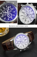 Reloj De Pulsera De Cuero Para Hombre YAZOLE Lujo Deportivo Militar Luminoso Quart Caso De Aleación Resistente Al Agua - details 9