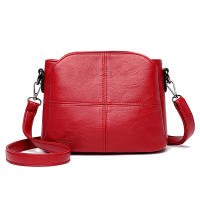 Bolso De Hombro Para Mujer Vintage En Piel Suave PU Color Sólido Cuadrado Bolsa Cruzada Para Mujer Madura Nuevo Gran Mensajero - details 14