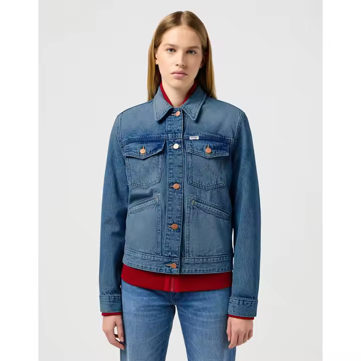 Ropa mujer Chaquetas Wrangler Chaqueta Vaquera 112350343 Heritage Azul - 1