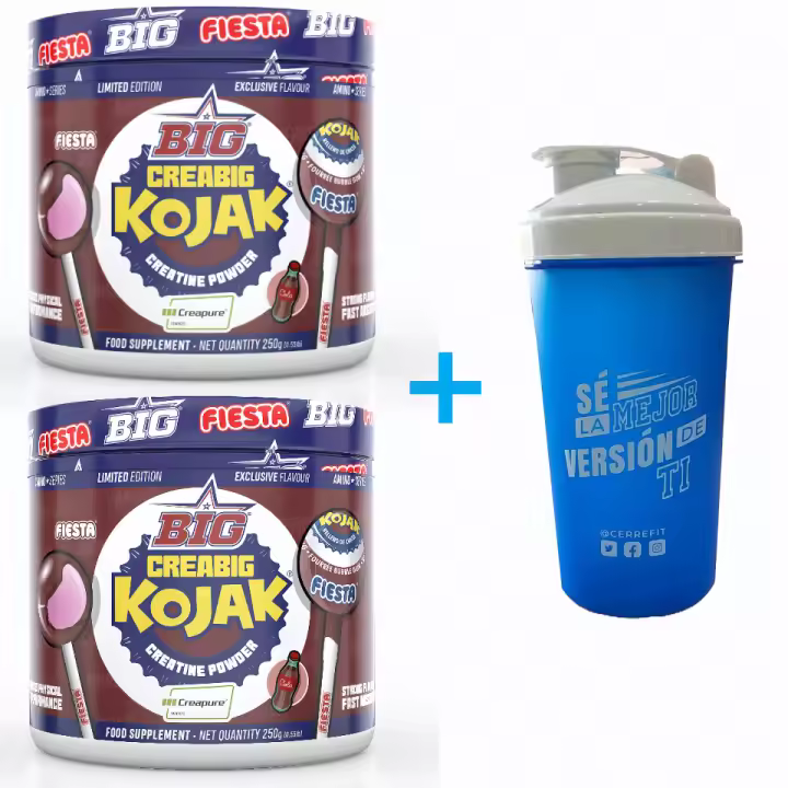 PACK CREABIG CREAPURE (2X250G) COLA KOJAK - Big + mezclador regalo  Sin azúcares  Máxima calidad  Deliciosos sabores - 1