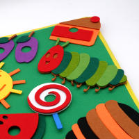 Juguete De Educación Montessori Para Niños Pequeños Caterpillar De Peluche Tablero De Historias Actividad De Preescolar Conocimiento Alimenticio Juguete De Educación Temprana - details 3