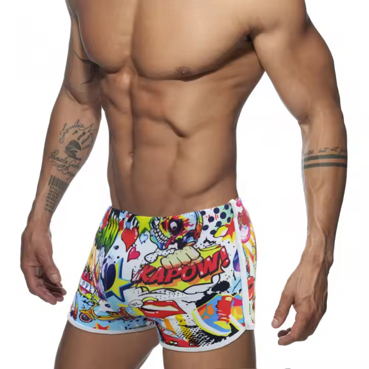 Traje De Baño Para Hombre Padded Push-up Estilo Verano Color Sólido Briefs De Playa Deporte Surf Traje De Natación - 1