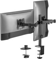 Aisens Soporte Monitor Doble Escritorio Mesa para Dos Pantallas de 17 a 32 Pulgadas 17" a 32" VESA 75/100 mm Gestión del Cableado Brazo de Montaje Articulado Ajuste 3D Altura con Inclinación, Giratorio, Rotar 9 kg Por Brazo - DT32TSR-149 - details 7