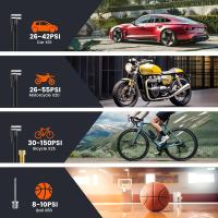 Inflador de neumáticos, compresor de aire portátil, bomba de aire inalámbrica para neumáticos de coche, inflador eléctrico con manómetro digital para coches, bicicletas, balones y motocicletas. - details 5