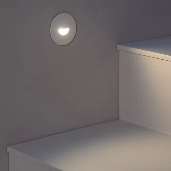 Ledkia Baliza Exterior LED 2W Empotrable Pared Circular Blanco Guell - 1
