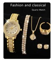 Reloj De Lujo Para Mujer Oro Moda Reloj De Pulsera De Cuarzo Con Diamantes Elegante Reloj De Pulsera Para Damas Reloj Mujer - details 0