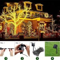 Luces De Fairy Solar LED 50/100 LED Impermeables Con 8 Modos Para Decoración De Jardín Fiesta Navidad Boda Luces De Cadena Para Exterior - details 1