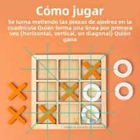 Juego De Ajedrez Montessori De Madera Para Niños Juego Educativo De Interacción Y Desarrollo Inteligente Tamaño 14.5x14.5x0.7cm - details 4