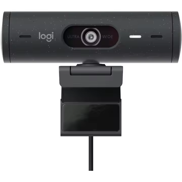 Cámara Web Logitech Brio 505 Full HD con Corrección de Iluminación Automática y Micrófonos con Reducción de Ruido - Privacidad Garantizada - Gris - 1