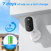 Cámara IP WIFI 4MP Batería Recargable Seguridad Al Aire Libre Vigilancia De Video 1080P HD Detección De Movimiento Humano Monitoreo De Bebé iCSee Negro - details 3