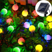 Luces De Cadena Solar Para Exterior 100 LED Balón Impermeable Luces Globales Solares Para Jardín Patio Fiesta De Navidad Decoración Exterior - details 2