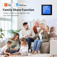 Termostato Wifi Slimme Con Pantalla Táctil LCD Para Calentamiento Por Electricidad Agua Y Gas Control Remoto Tuya - details 10