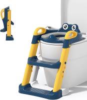 Asiento Inodoro Niños para Orinal Infantil Formación, Adaptador WC Niños con Escalera y Cojín, Suave Plegable Antideslizante para Niños de 1a 7 Años - details 0