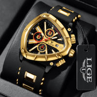 Reloj De Pulsera Deportivo Para Hombre LIGE Lujo Impermeable Con Dial Grande Cuarzo Reloj De Pulsera De Negocios Con Manos Luminosas Y Marcadores Arábigos - details 12
