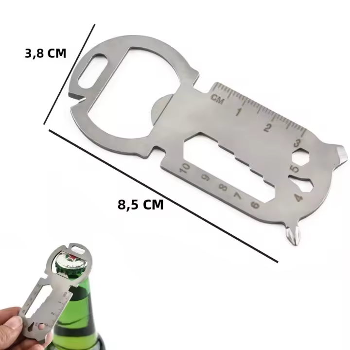 Herramienta De Sobremesa Multiuso Para Exteriores Abrebotellas Llave Destornillador EDC Accesorios De Llavero Herramienta De Sobremesa - 1
