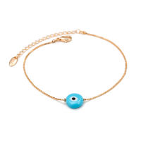 Pulsera De Encanto Ojo Turco Azul Con Cadena De Cobre Ajustable Para Mujeres Y Niñas Joyería De Moda Con Cierre De Lobulo BE73 - details 6