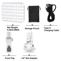 Luz De Rellenado Para Videoconferencia LED Recargable Con Clip Para Teléfono iPhone Android iPad Laptop Maquillaje TikTok Selfie Vlog - details 13