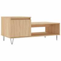 Vidaxl Mesa de Centro Madera Contrachapada 100x50x45 Cm Blanco - details 5