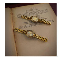 Reloj De Mujer Retro Francés Mini Dial En Oro Resistente Al Agua Reloj De Cuarzo Elegante Y Exquisito Para Uso Diario - details 0
