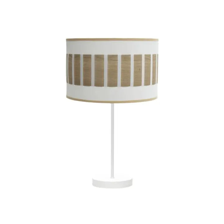 Fabrilamp - Sobremesa Alto Ivanna 1xe27 Blanco/blanco-madera Clara 62x30x30 Cm - 1
