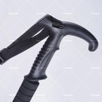 Bastón de trekking con mango curvo y bloqueo externo, bastón de ultra trekking con sistema antichoque, adecuado para marcha nórdica, caminatas y viajes. - details 4