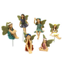 Miniatura De Ángel Fae Set De Estatuillas De Resina Para Jardín Accesorio De Paisaje DIY Figura De Fae Para Decoración Del Hogar - details 2
