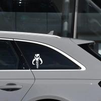 Pegatinas Reflectorizantes Para Coche PVC Diseño De Cabeza De Muerto Vivo Mandalorian Para Laptops Computadoras Motocicletas Y Accesorios De Casco - details 0