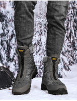 Botas De Invierno Impermeables Para Hombre Con Peluche Caliente Antideslizantes Altas Botas De Camuflaje Para Exteriores Y Senderismo - details 18
