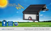 LED ATOMANT Aplique LED Solar 6W IP54 con Sensor de Movimiento, CCT (3000K, 4000K y 6000K), 650 Lumenes, Lampara de pared, Iluminacion Solar para Exterior, Patio, Jardin, Terraza - details 0
