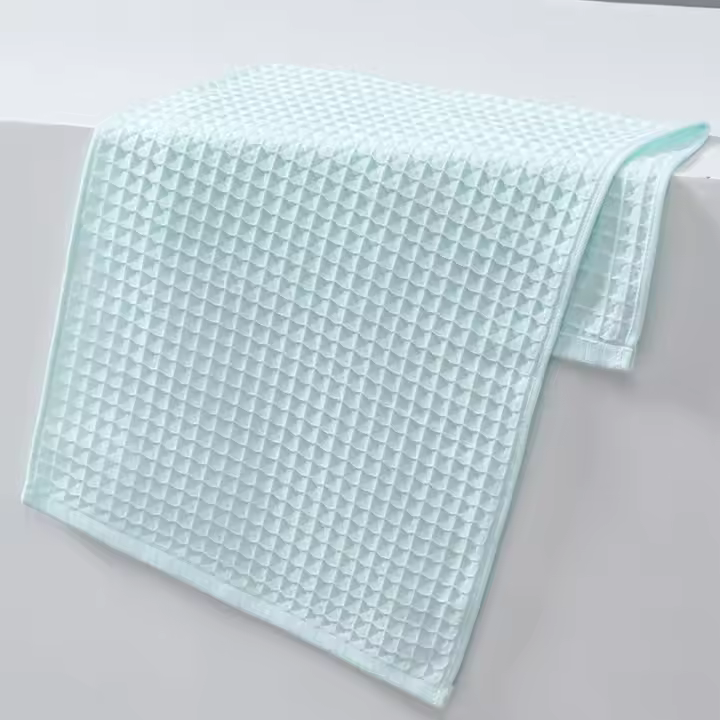Toallas de Algodón type gofre, toallas faciales suaves y abrorbentes, Textura de panal de Algodón Peinado, Esenciales para el baño del Hogar. - 1