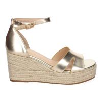 PuntoSalao Sandalias doradas de cuña en yute para mujer VR5-1562 - details 1