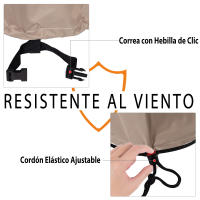 Outsunny Funda Protectora para Banco 2-3 Plaza Cubierta de Muebles Impermeable Exterior Jardín Protección contra Lluvia y Sol 152x87x59/79cm 600D Tela Oxford - details 3