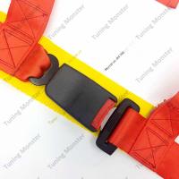 Almohadilla De Asiento Universal De Competición 4 Puntos Con Cinturón De Seguridad De 2 Pulgadas Y Hebilla De Solado Rápido En Negro Rojo Y Azul Para Asientos De Banqueta - details 5