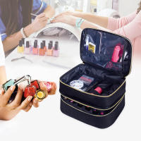 Bolsa De Almacenamiento Para Esmaltes De Uñas Y Cosméticos Doble Capa Bolsa De Viaje Diario Para Manicura Aceites Esenciales Y Sets De Cosméticos - details 3
