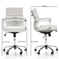 VS Venta-Stock Sillón de Oficina Tapizado Fenix con Ajuste de Altura Milimétrico - details 0