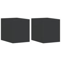 vidaXL Lámparas de pared de exterior 2 uds aluminio fundido negro - details 1