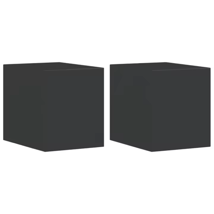 vidaXL Lámparas de pared de exterior 2 uds aluminio fundido negro - 1