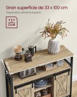 Armario de cocina, elegancia rústica para tus festines, diseño en madera marrón con puertas de correderas y paneles de malla, versátil y funcional, ¡descubre la calidez en cada rincón! - details 35