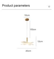 Lámpara Colgante Nórdica LED Para Iluminación Interior Decoración De Hogar Comedor Sala De Estar Escaleras Material Acryl Y Hierro Fuente De Luz LED - details 6