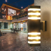 Lámpara De Pared Impermeable Con Inducción Doble Cabeza Para Jardín Y Courtyard LED Fuente De Luz Moderna E27 Incluida - details 3
