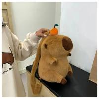 Mochila De Peluche Capybara Kawaii Moda Muñeco De Peluche Bolsa Infantil Mochila De Hombro Mini Bolsa Regalos Para Novia - details 26