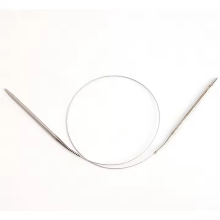 Juego De Agujas De Tejer En Forma Circular De Acero Inoxidable Para Bebés Guantes Calcetines Y Accesorios Material Metálico Cable Redondo Tamaño 80cm Unisex - 1