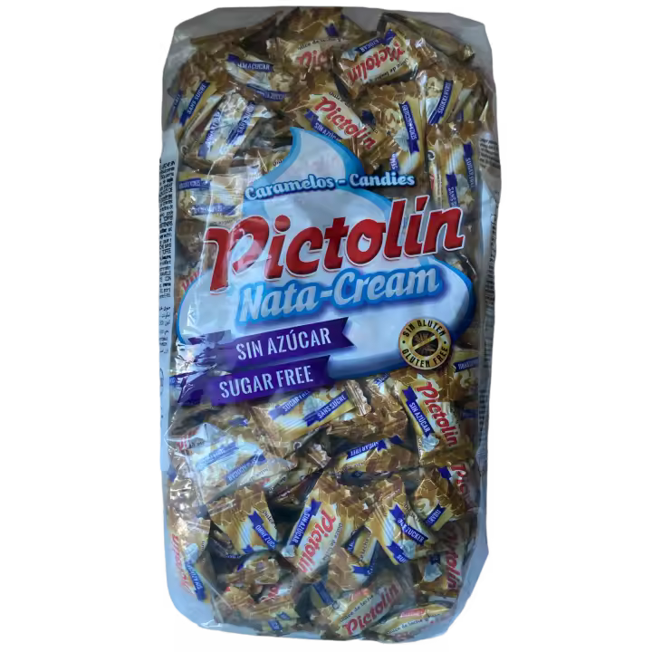 Pictolín Dulce de Leche y Nata Caramelos con Envoltura Individual Sin Azúcar - 1