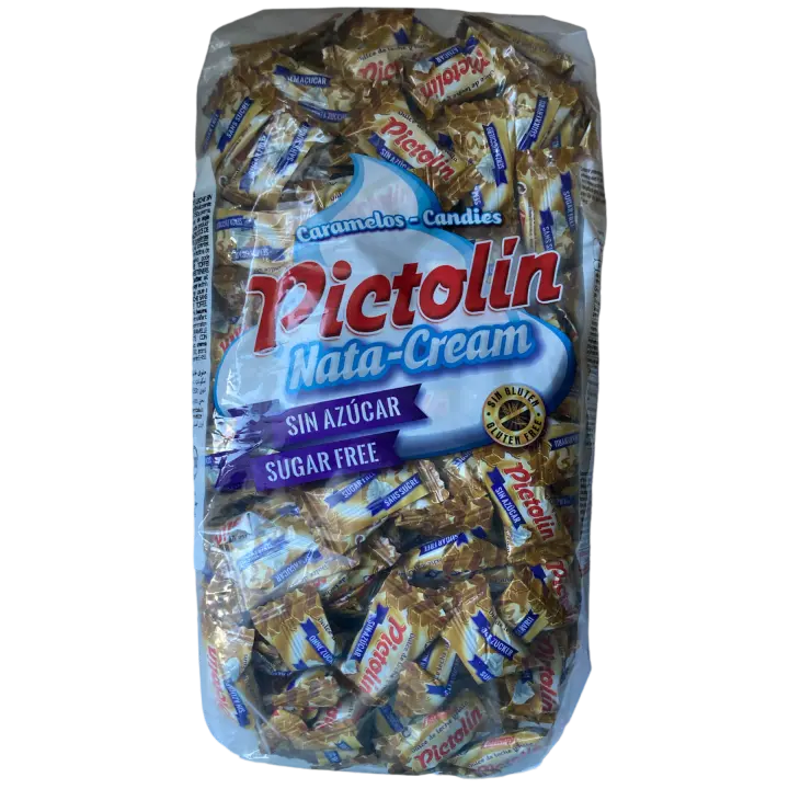 Pictolín Dulce de Leche y Nata Caramelos con Envoltura Individual Sin Azúcar - 1